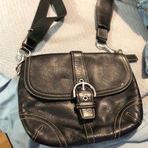 Small leather shoulder bag